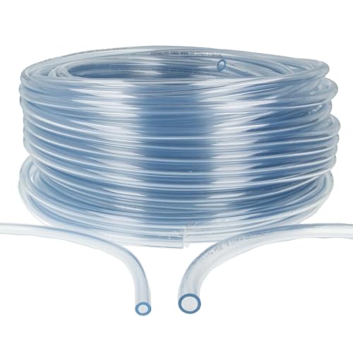 tecuro PVC-Schlauch Innen-Ø: 25 mm - Wandstärke 4,5 mm, transparent, flexibel, für Lebensmittel, Wasser, Öl, Benzin, max. +60°C