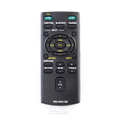 VINABTY RM-ANU192 Fernbedienung Ersatz Kompatibel für Sony Audio Systems SACT60BT HTCT60BT SSWCT60 HT-CT60BT HTCT60BT SA-CT60BT SS-WCT60 HT-CT60 HTCT60 SACT60 SA-CT60