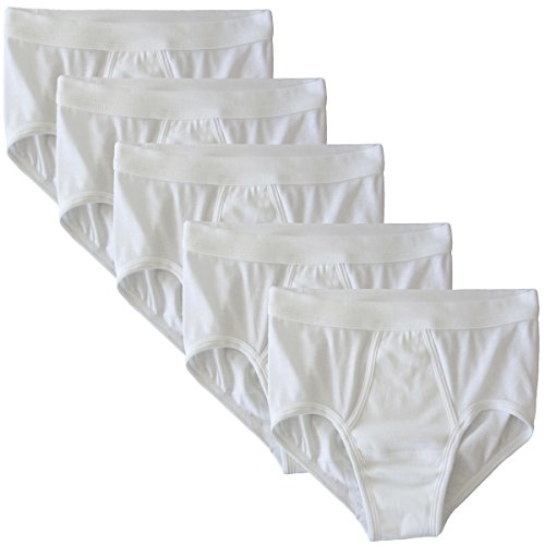 HERMKO 3240 5er Pack Herren Slip mit Eingriff und Weichbund aus 100% Bio-Baumwolle, Größe:D 14 = EU 8XL, Farbe:weiß