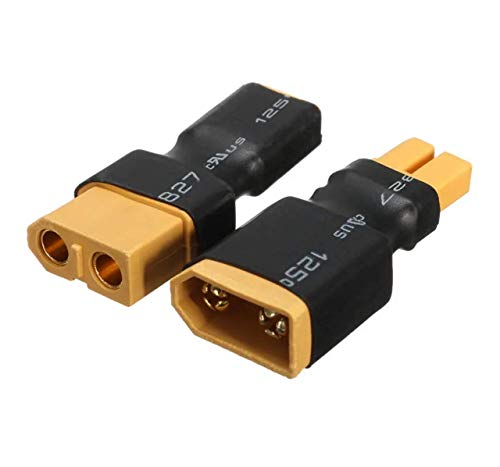 VUNIVERSUM 2er Set Premium Adapter XT30 auf XT60 Male Female Stecker Buchse Männlich Weiblich Adapterkabel Plug für Lipo Akku Batterie RC Copter Modellbau