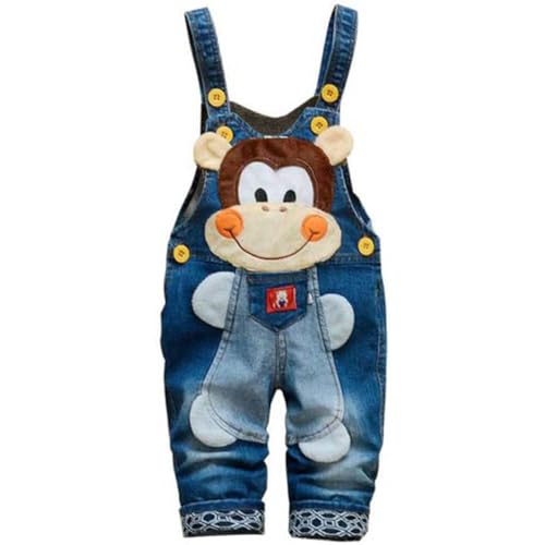 ACMEDE Latzhose Baby Jungen Mädchen Gr. 74/80/86/92/98 Jeanshose Latzhosen Jeans Hosen Baby Kinder Overall Kleinkind Denim Cartoon 3D Tier Denim Latzhose Langarmhose