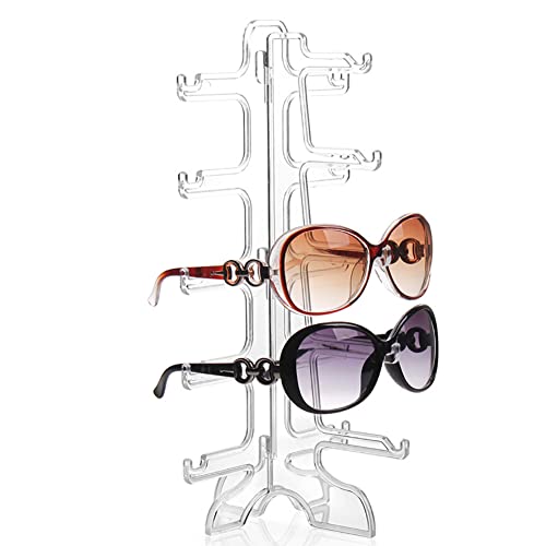 Alnicov 5-stöckiger Sonnenbrillenständer für Geschäfte, Schaufenster, Zuhause (transparent)