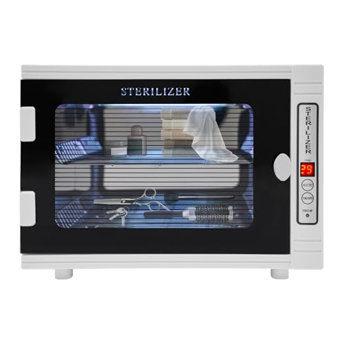 MINRS UV-Sterilisator mit Timer-Einstellung 12L großer Sterilisator für Nagelwerkzeuge multifunktionale Nagelreiniger Sterilisator 8W für Kosmetik, Tattoo, Pediküre-Studio, Friseursalon, Nagelstudio