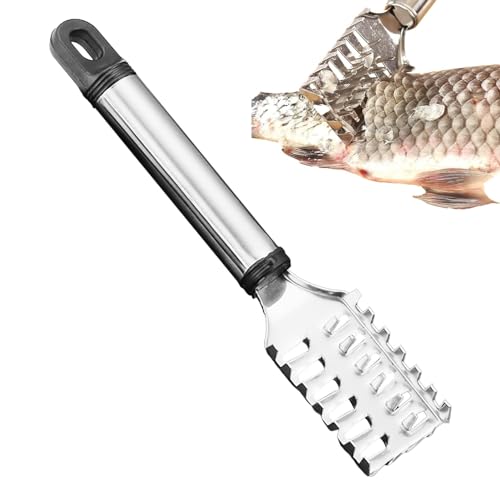 FISH SCALE REMOKOL -Werkzeug - Fischskala -Entferner | Edelstahl Handheld Fischschaber | -Entferner und Descaler mit ergonomischem Griff, Küchenwerkzeug