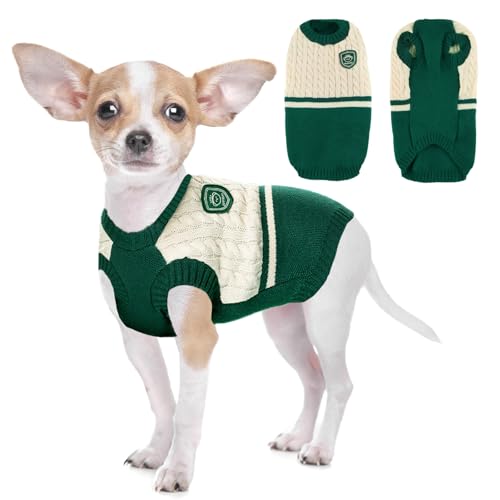 Hundepullover, Shyllin Preppy-Stil Hundepullover Winter, Katzenpullover, Geeignet für Kleine und Mittlere Hunde und Katzen, Hundepullover Weihnachten, Sweater Hunde (XL)