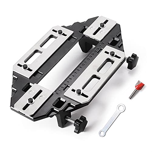 Automatischer Toröffner Hölzerne Türscharnierlochöffner Scharnierpositionierung Slotter Scharnierverriegelung Guide-Plattenlochöffner mit Schraubenschlüssel Bodenschneider Holzbearbeitung für Sicherhe