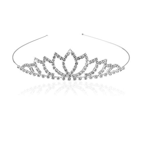 Frauen Mädchen Strass Kopf Schmuck Kronprinzessin Stirnband,Krone Stilvolle Strass Prinzessin Stirnband Haarspange Diadem Hochzeit Braut Stirnband Tiara.