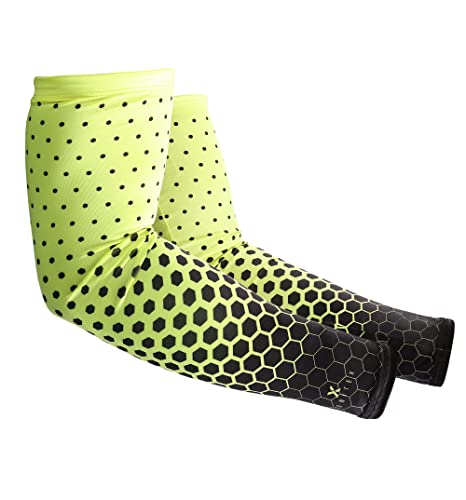 IGNITEX UV-Sonnenschutz, für Damen und Herren, Kompression, kühlende Armstulpe, UPF 50, Sonnenschutz, Ignite Yellow, Small