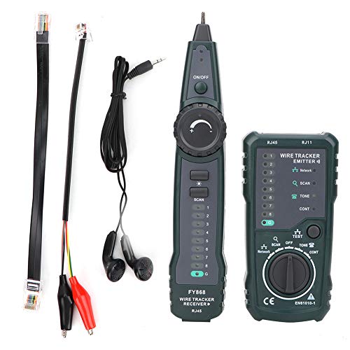 Emitter, FY868 Kabeltester für Telefonnetzwerke RJ45 RJ11 Lan-Kabelverfolgungskit für Telekommunikationsingenieure, Verkabelungsingenieure und Netzwerktechniker