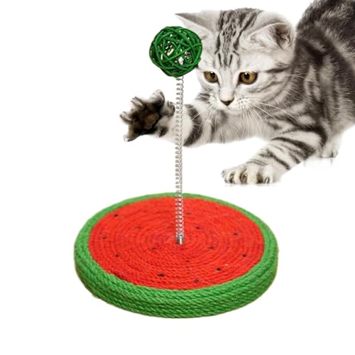 Sisal-Katzenspielzeug, Sisal-Katzenspielzeug, Boden-Cottage-Pads | Katzenkratzer mit niedlicher Frühlingskugel, Bodengriff-Pads für den Fußboden