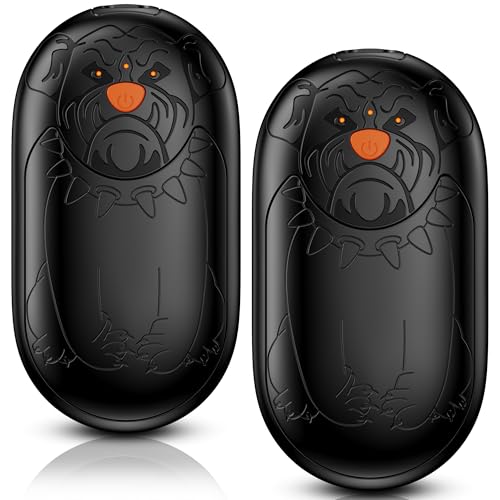 Handwärmer Wiederaufladbar 2 Pack, 8000mAh Handwärmer Elektrische, Taschenwärmer Single 24 Stunden Lange Heizung, 3 Heizmodi für Frauen Männer Camping Jagd Golf(Schwarz)