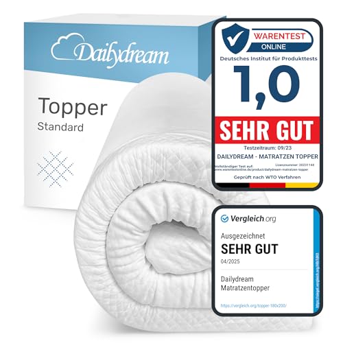 Dailydream viscoelastischer Matratzentopper “Model L“ mit Memory Foam Effekt, 90x200x7cm, Edition Standard