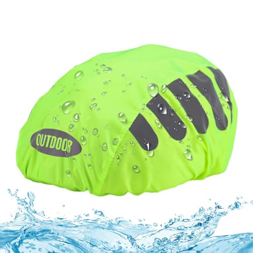 Fahrradhelm Regenschutz, Winddichter Regenüberzug, atmungsaktiver und wasserfester Helmüberzug, Reflektierende Fahrrad Regenhaube für alle Helme, Helm Überzug, Helmüberzug, Helm Cover