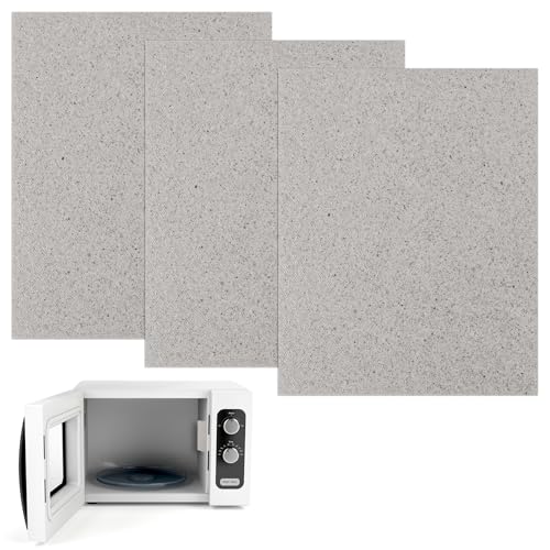 3 Stück Glimmerscheibe für Mikrowellen,15 x 12 cm Glimmerblatt, Wellenleiterabdeckung Glimmerplatten Blätter, Universal Mikrowelle Glimmerplatten Reparaturzubehör