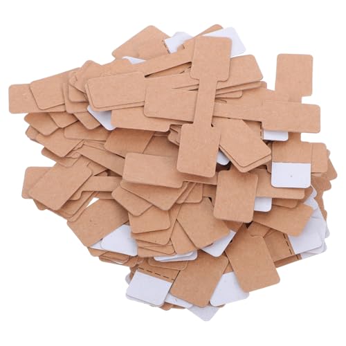 Mobestech 300st Schmuckaufkleber Einfache Aufkleber Schmuckanhänger Zum Verkauf Kraftetiketten Leerer Aufkleber Sticker-armbänder Positive Zitataufkleber Schmuck Aufkleber Papier Light Brown