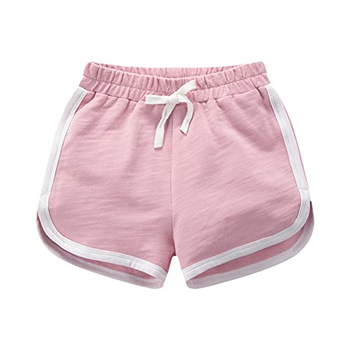Baby Mädchen Shorts Baumwolle Aktiv Athletisch Laufen Schlafen Für Große Mädchen Strandsport Baby Junge Outfit (Pink, 7-8 Years)