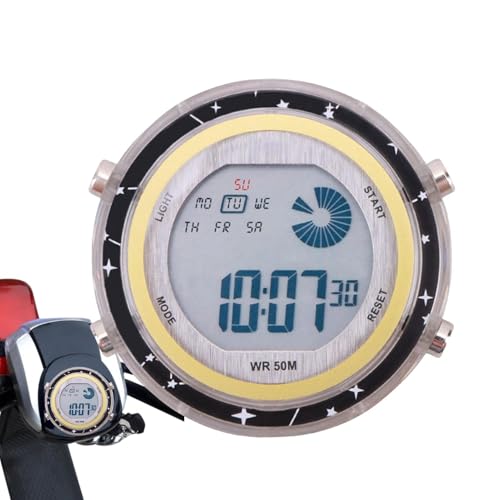 Motorrad-Elektrouhr, Uhr mit leuchtendem Zifferblatt zum Aufkleben auf dem Motorrad, Motorrad-Elektrouhr. Motorrad-wasserdichte Uhr leuchtendes Zifferblatt zum Aufkleben Motorrad-Montageuhr Digitalanz