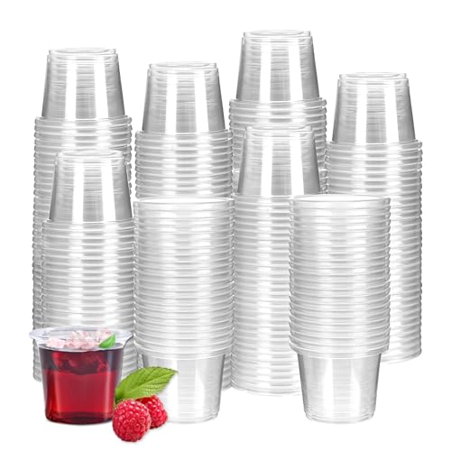 TQPXZO 200 Stück Schnapsgläser Plastik, 2cl/20ml Wiederverwendbare Schnapsgläser, Party Becher aus PP Material, Trinkbecher Transparent für Bankett, Verkostung, Partys, Geburtstage
