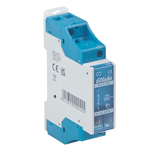 Relais Eltako Schaltrelais Typ R12-100-230V | Betrieb mit 230 Volt Spulenspannung | Schaltleistung bis 250 Volt 16 Ampère