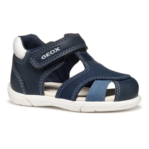 Geox B ZAPITO Boy Sandal, Navy/White, 26 EU