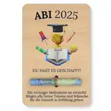 ZUKLA Verpackung für Geldgeschenke Abitur 15 x 10 cm - Geschenk zum Abitur 2025 - Geldgeschenk Verpackung Holz - Geschenke zum bestandenen Abitur - Handmade