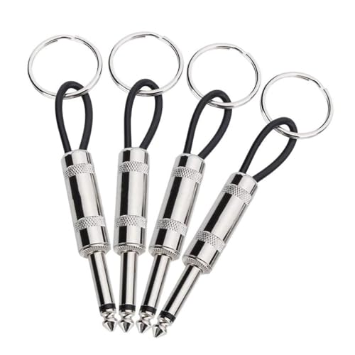 Gitarrenstecker Schlüsselanhänger,4 PCS Marshall Keyboard Jack Rack Schlüsselhalter Wand Jack Rack Schlüsselanhänger Gitarrenverstärker Schlüsselring Rack