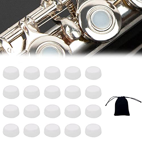 Flötenstopfen, Offene Loch Stecker Abdeckungen, Querflöte Plug, Weiche Silikon Flöte, Flöte Loch Stecker, Flute Hole Plug, Flöte Stopfen, Silikon Flöte Stecker, Flöten Ersatzteile Zubehör, 20 Stücke