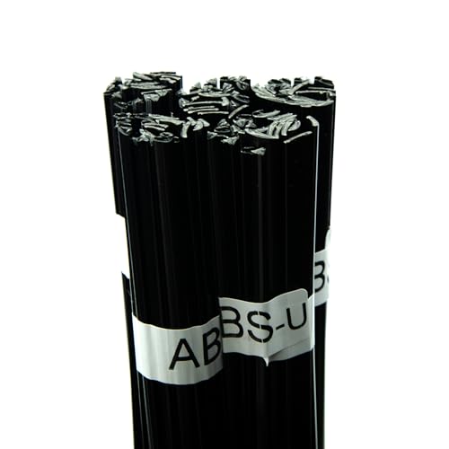 Rosfix ABS-U Kunstschweißstangen – Hochwertiges Schweißmaterial | Länge 42 cm, Schwarz, 100g | Für Spiegelgehäuse, Motorabdeckungen | Kunststoffschweißdraht