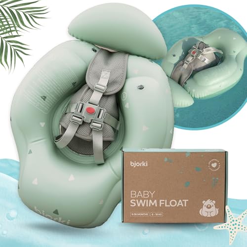 BJORKI® Schwimmring Baby – Stabil & sicher auf dem Wasser – Mitwachsender Schwimmreifen ab 6 Monate bis 3 Jahre – 40° Schwimmlage für natürliche Bewegungen – Robuste Schwimmhilfe Baby