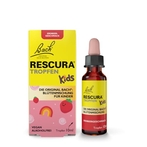 Bach RESCURA KIDS Bachblüten Tropfen Erdbeergeschmack, 10ml I Bachblütenmischung für den Kinder I ehemals Rescue das Original