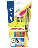 PILOT - 6er-Set FriXion Light - Radierbarer Textmarker - Neonpink, Neongelb, Violett, Blau, Orange, Grün - Keilspitze für feine oder breitere Linien