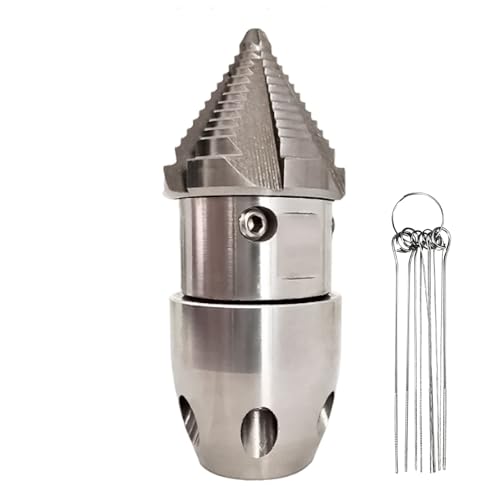 1/2 Kanalstrahldüse, 1/2 NPT Kanalstrahl, Drehdüse für 70L/min Hochdruckreiniger Reinigungsdüse, Rotierende Kanalstrahldüse 1/2 für kommunale Abwassersysteme und Rohrleitungen
