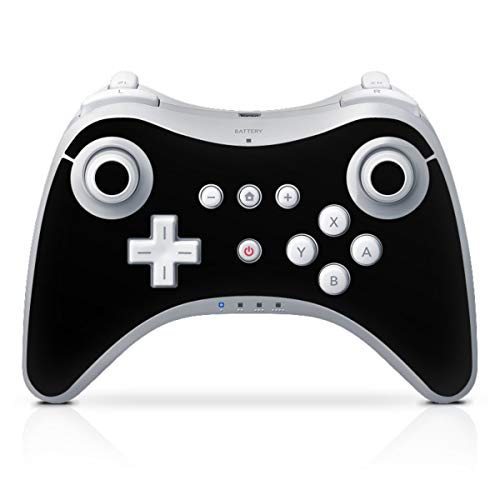 DeinDesign Skin kompatibel mit Nintendo Wii U Pro Controller Folie Sticker einfarbig schwarz Farbe