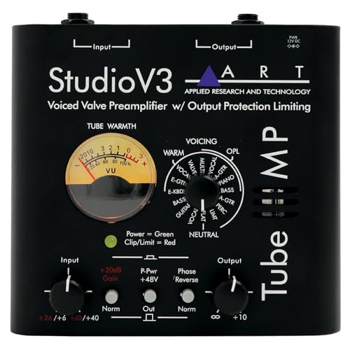 ART Tube MP Studio V3 1-Ch Mic/Limiter/VU/15 Presets