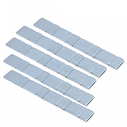 ALEEIK [Auto and Motorcycle Parts] 5 Sets (40 Stück) Iron Wheel Tire Tire Balance Weights Adhesive for Auto Auto Motorrad Diagnostic-Tool 60g (4x10g + 4x5g) [Replacement]