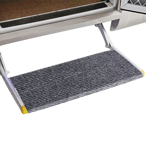QUACOWW Wohnmobil Trittstufen Fußmatte Wohnmobil Fußmatte für Trittstufe rutschfeste Wohnwagen Fußmatte Premium Teppich Wohnmobil Zubehör Zubehör Individuell Passend Camping Matte (Grau)