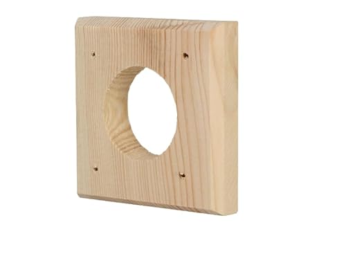 Schutzschild für Nistkasten B MKW Spechtschutz Ø50 mm - für Wildvögel und Gartenvögel - aus massivem Nadelholz hergestellt - Wetterfest und langlebig für draußen mit Einflugloch