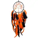 Baum des Lebens Traumfänger Wandkunst – Feder und Kristallsteine | Jugendwohnheim-Zimmer-Dekoration | Festival-Geschenk | spiritueller Schutz und Gelassenheit
