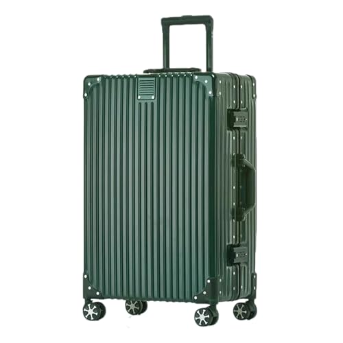 Aoliwei Koffer Handgepäck · Grün · Alu-Rahmen · Hartschalen in Polycarbonat · Trolley Reisegepäck · Reisekoffer mit 4 Doppelräder · TSA Zahlenschloss · S-55cm