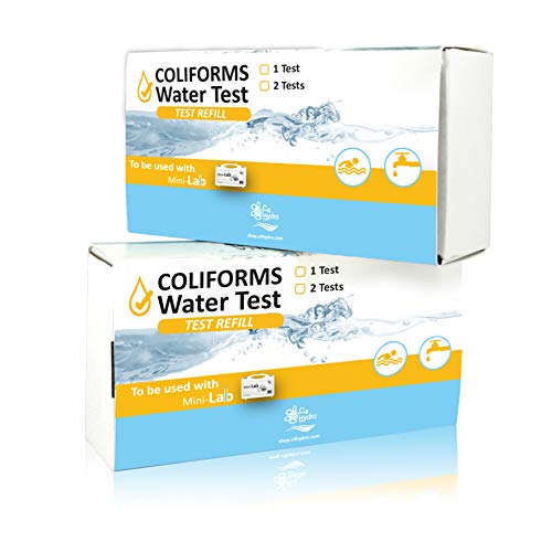Coliforms Water Test - 2 Refill Test - Weist innerhalb von 24 Stunden coliforme Bakterien (einschließlich E. coli) im Wasser nach Einmaltest zur Verwendung mit dem Mini-Lab (separat erhältlich).