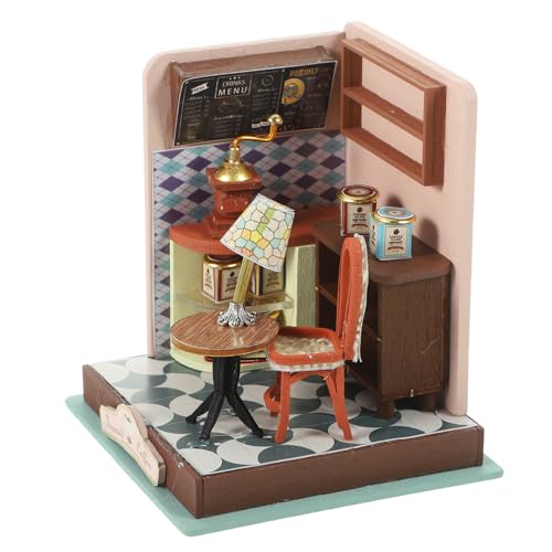 DRESSOOS 1 Set DIY Miniaturhaus Unvollendetes Kleines Montage Hausmontage Holzhausmodell DIY Kleines Hausmodell Montage Kabinenmodell DIY Miniatur Puppenhaus Holzhaus