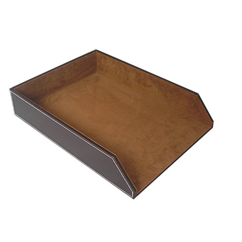 KINGFOM™ A4 Leder Briefablage (Braun)