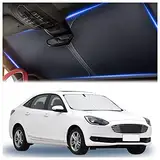 Dicke Sonnenschutz Auto Frontscheibe mit Aufbewahrungstasche,Den Auto Zubehör Innenraum Kühl Halten,Allgemein Sonnenschutz Auto Front Sun Protection fÜR Autos Geländewagen LKW (M: 140x70cm)