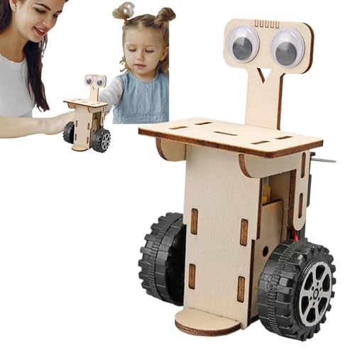 Holzroboter Bausatz, Holzroboter Puzzle | Lieferung von Lebensmitteln Roboter aus Bau Handwerk Kit | Das pädagogische Lernspielzeug fördert die Beobachtungsfähigkeiten