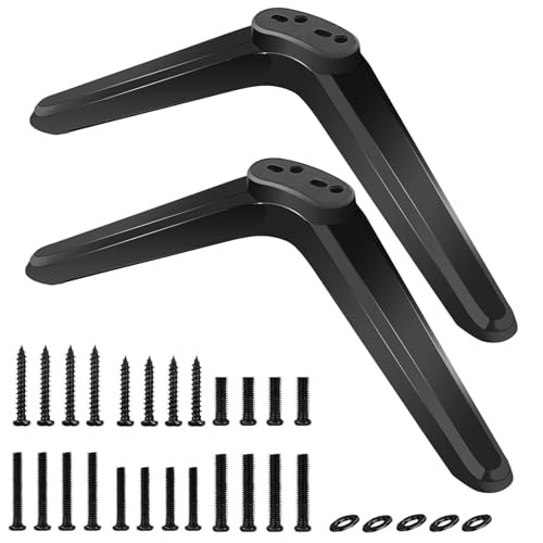 Universal Universal Tv Standfuß,Passend FüR Die Meisten 32 40 49 50 55 Zoll Led LCD Tvs,Mit Schraube Standfuß Fernseher,Schwarzer Tv-Standfuß,Stabil Tv Standfuss
