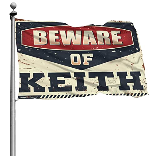 Country Boy Flaggen "Beware Of Keith", Poolschilder und Dekoration, lustige Raumdekoration für den Außenbereich, 30 x 45 cm