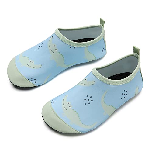 IceUnicorn Badeschuhe Kinder Schwimmschuhe Jungen Mädchen Strandschuhe Baby Aquaschuhe Barfußschuhe Kleinkind Wasserschuhe(Krokodil, 20/21 EU)