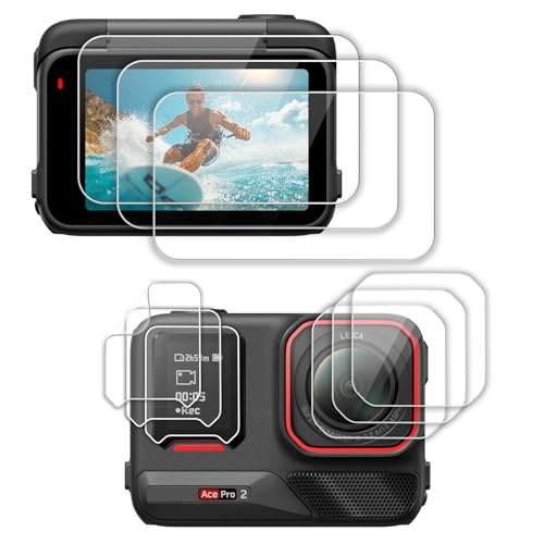 FiTSTILL Displayschutzfolie aus gehärtetem Glas, nur für INSTA 360 Ace Pro 2, resistent gegen Fingerabdrücke, 0,28 mm, ultradünn, Ace Pro 2-Zubehör, Härte 9H, kratzfest