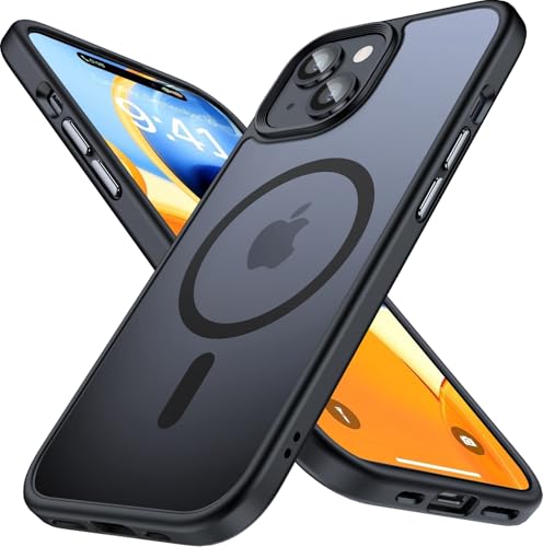 Premium Hülle für iPhone 15 Plus – Robust, stoßfest & stilvoll! Airbag-Technologie für Schutz auf Militärniveau. Kratzfest, griffig & sorgt für höchsten Komfort (Schwarz, iPhone 15 Plus)