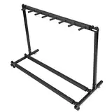 Ejoyous 5 Fach Gitarrenständer, Multifunktion Gitarrenständer Metallgitarren Display Stand Rack Organizer Gitarrenstativ Gitarre Halterung mit Gummikontakte, für Akustikgitarre Akustikbass(5)